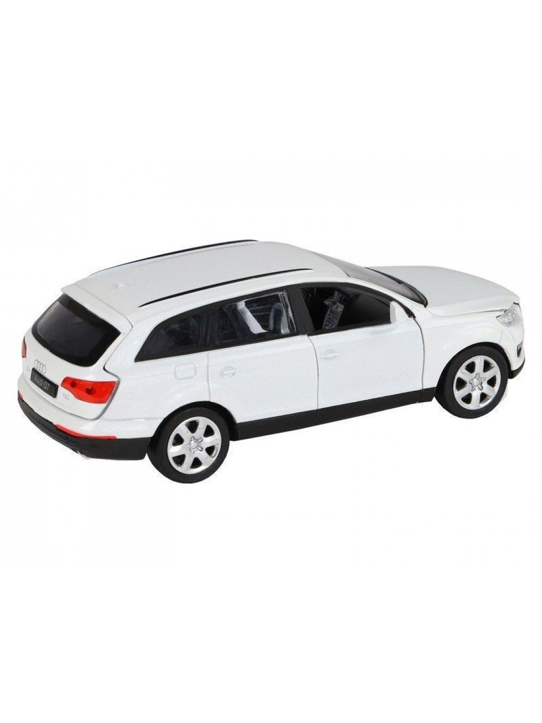 Машина "АВТОПАНОРАМА" Audi Q7, белый, 1/32, свет, звук, инерция, в/к 17,5*13,5*9 см