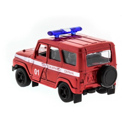 Машина "АВТОПАНОРАМА" инерц. УАЗ-469 (пожарная) 1/50, в/к 12*7*5,5 см