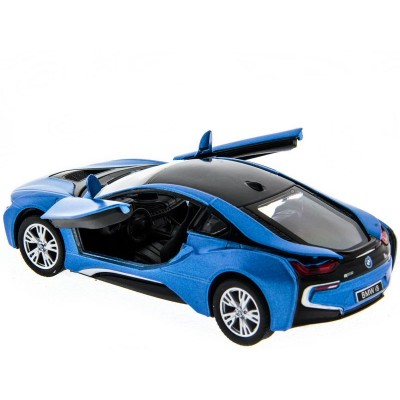 Машина Kinsmart BMW i8 инерция (1/12шт.) 1:36 б/к