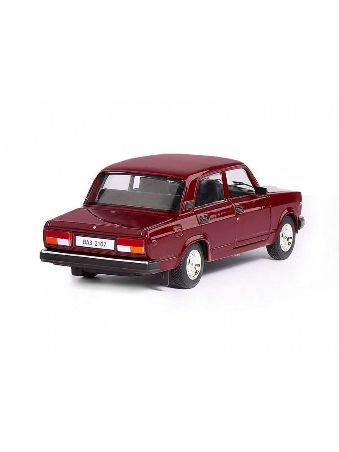 Машина "АВТОПАНОРАМА" ВАЗ 2107, 1/24, бордовый, инерция, в/к  24,5*12,5*10,5 см
