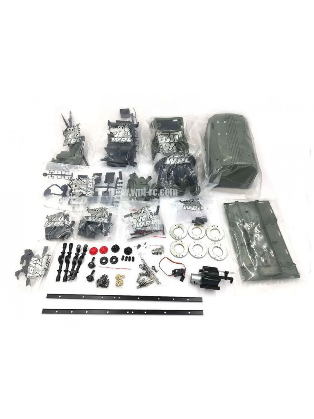 Радиоуправляемая машина WPL УРАЛ с тентом (зеленый) 6WD 2.4G 1/16 KIT