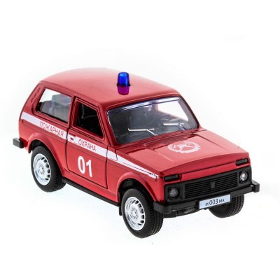 Машина "АВТОПАНОРАМА" инерц. ВАЗ 2121 1/50, в/к 12*7*5,5 см, красная