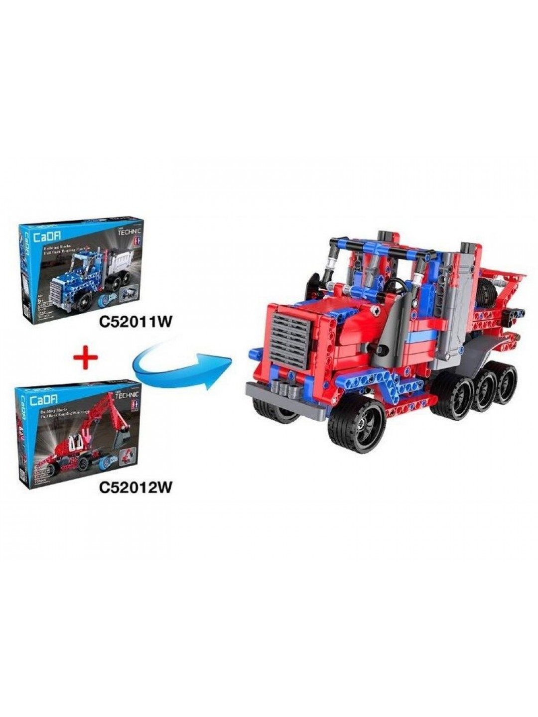 Конструктор CaDA Technic экскаватор совместим с C52011W, инерционный (235 деталей)