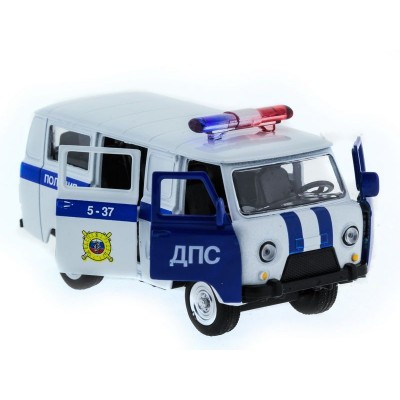 Машина "АВТОПАНОРАМА" инерц. УАЗ (ДПС) 1/50, в/к 12*7*5,5 см
