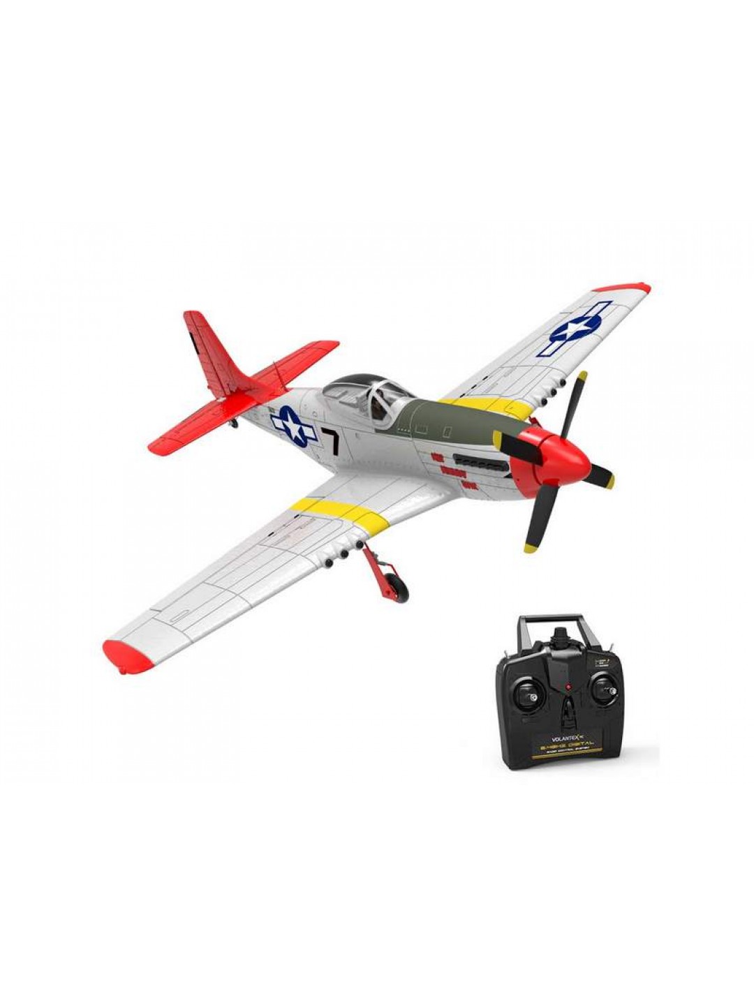 Радиоуправляемый самолет Volantex RC P51D 750мм Brushless 2.4G 4ch LiPo RTF with Gyro