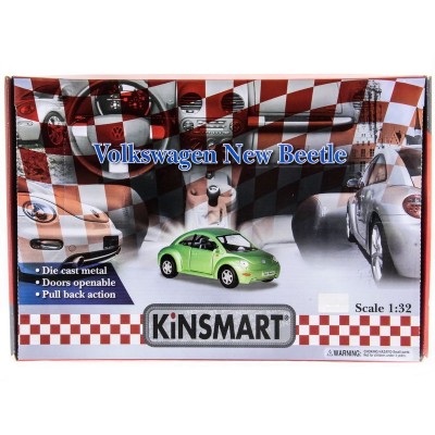 Машина Kinsmart 1:32 Volkswagen New Beetle инерция (1/12шт.)  б/к
