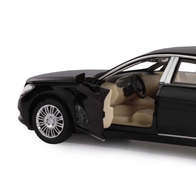 Машина "АВТОПАНОРАМА" Mercedes-Benz S600, черный, 1/32, свет, звук, инерция, в/к 17,5*13,5*9 см