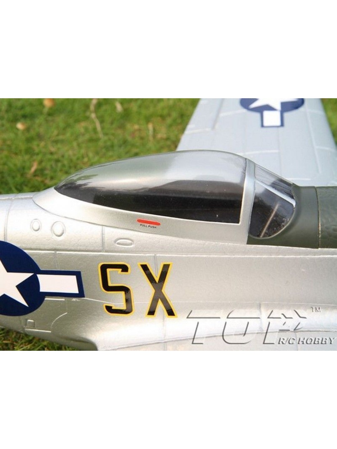 Радиоуправляемый самолет Top RC P-51D синий 750мм 2.4G 4-ch LiPo RTF