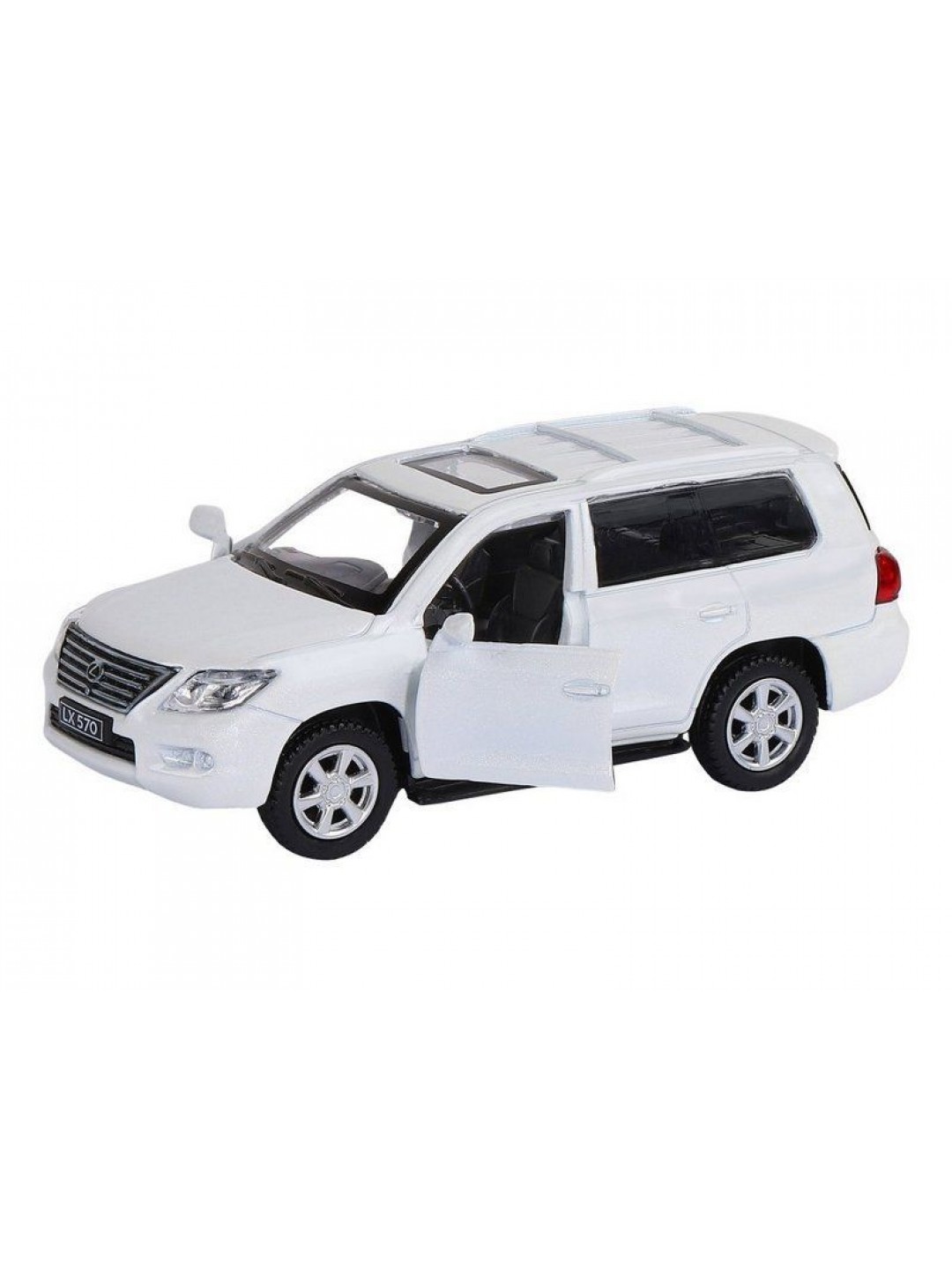 Машина "АВТОПАНОРАМА" Lexus LX570, белый, 1/43, инерция, в/к 17,5*12,5*6,5 см