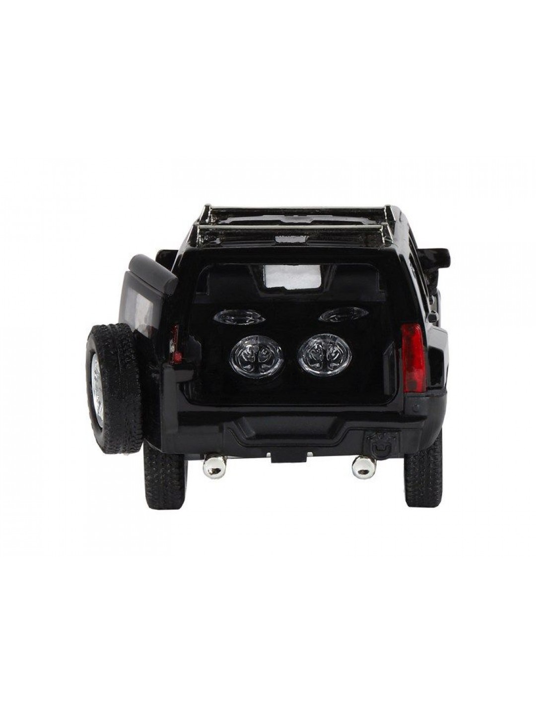Машина "АВТОПАНОРАМА" Hummer H3, черный, 1/32, свет, звук, инерция, в/к 17,5*13,5*9 см