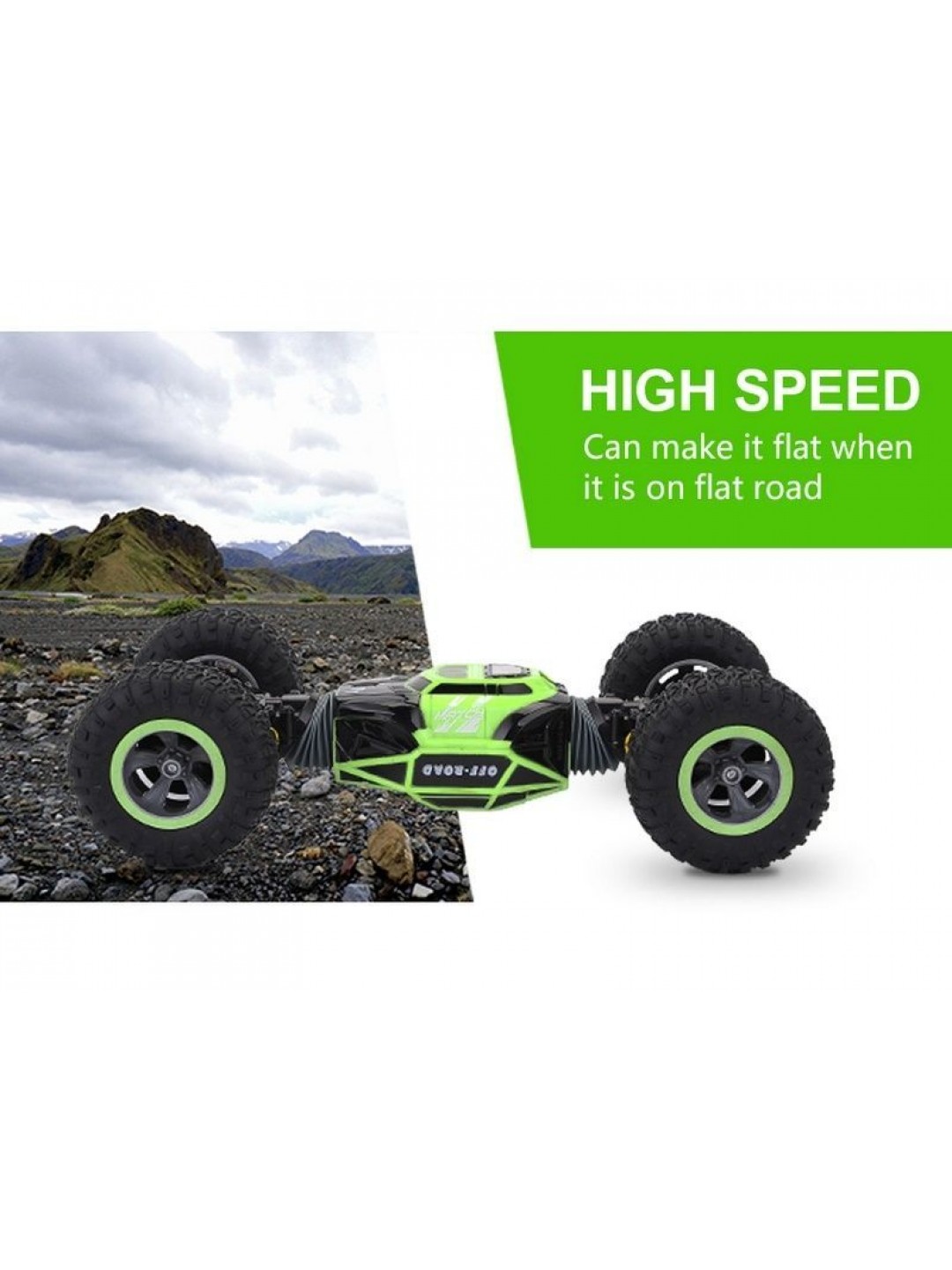 Радиоуправляемая машинка-перевертыш Hyper 2.4G 1/8 RTR (зеленая) + Ni-Mh и З/У