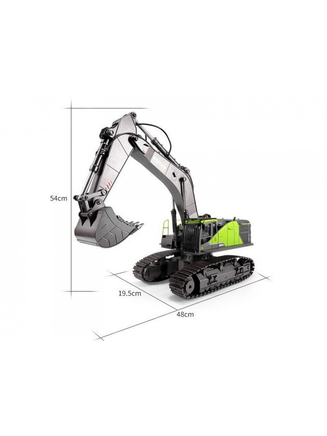 Радиоуправляемый экскаватор HUI NA TOYS 2.4G 22CH 1/14, зеленый RTR