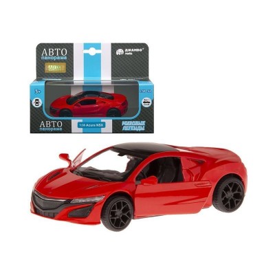 Машина "АВТОПАНОРАМА" Honda Acura NSX, красный, 1/38, инерция, в/к 17,5*12,5*6,5 см