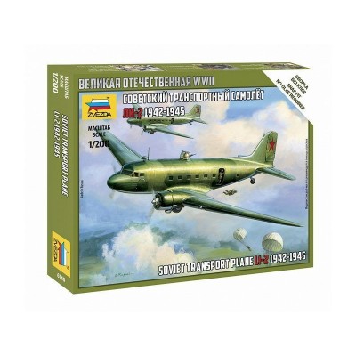 Сборная модель ZVEZDA Советский самолет Ли-2, 1/200