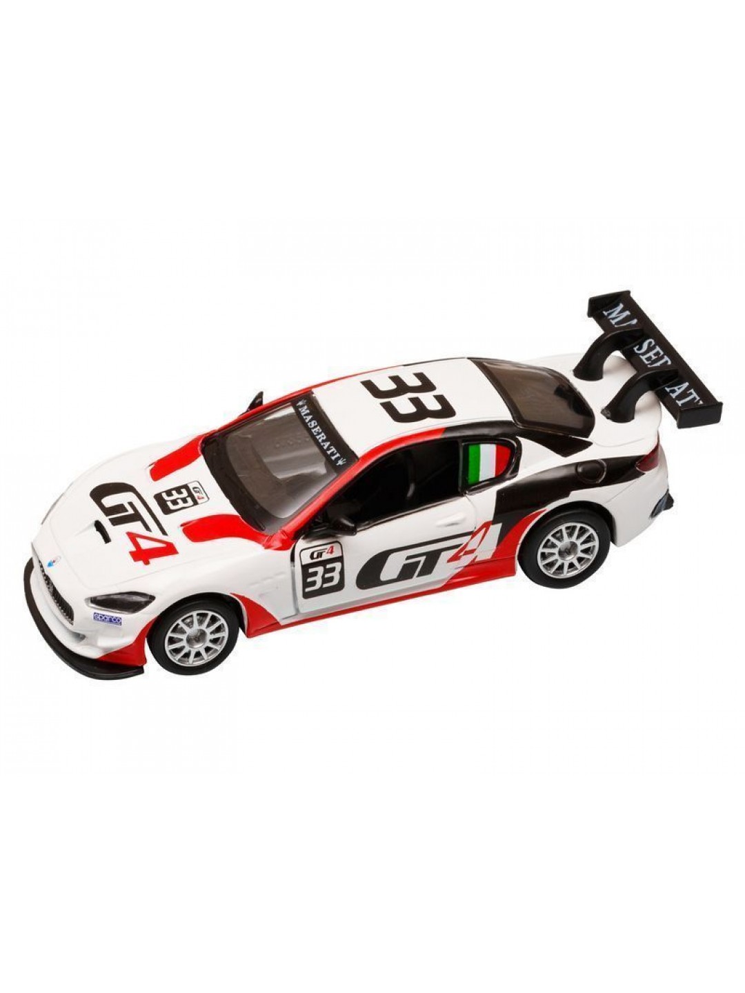 Машина "АВТОПАНОРАМА" Maserati Gran Turismo MC GT4, белый, 1/43, откр. двери, в/к 17,5*12,5*6,5 см