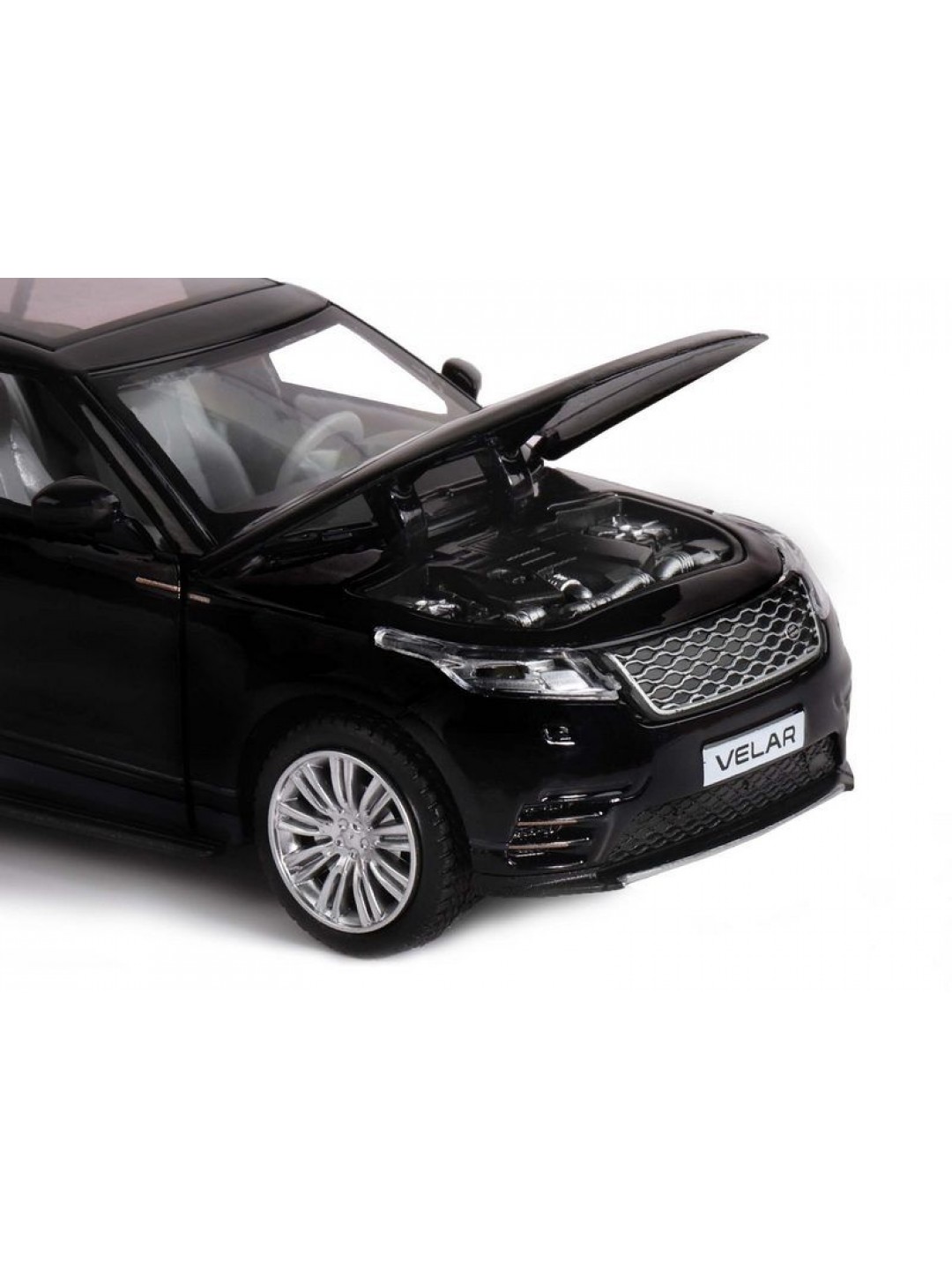 Машина "АВТОПАНОРАМА" Range Rover Velar, черный, 1/32, свет, звук, инерция, в/к 17,5*12,5*6,5