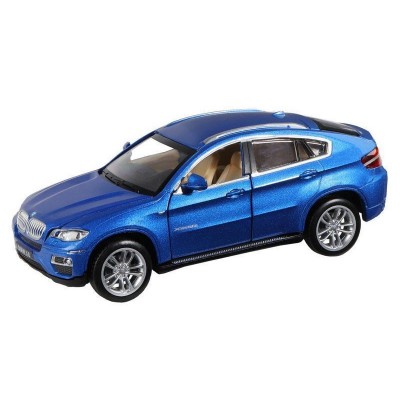 Машина "АВТОПАНОРАМА" BMW X6, синий, 1/32, свет, звук, инерция, в/к 17,5*13,5*9 см