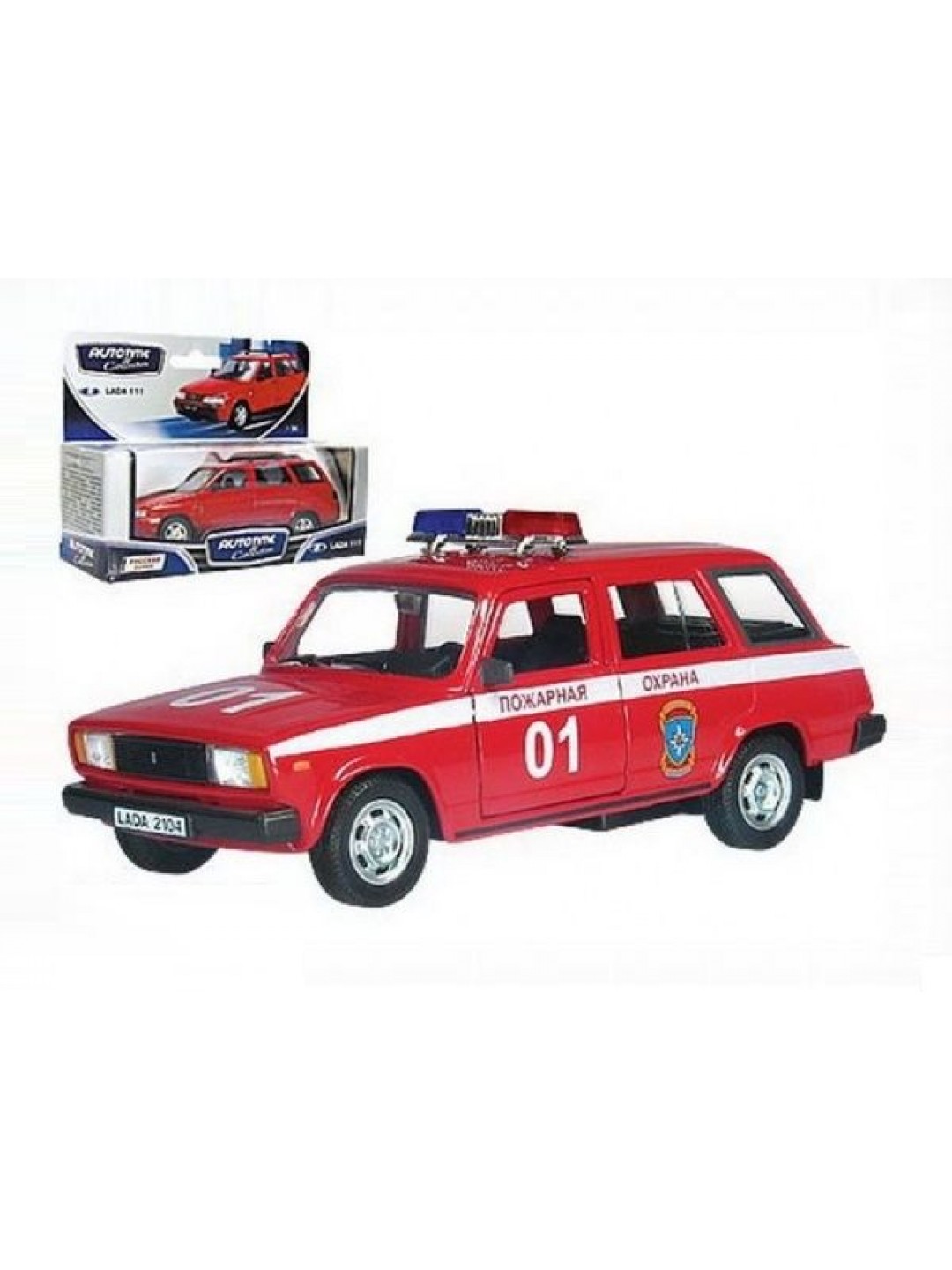 Машина Autotime "LADA 2104" пожарная охрана 1:36