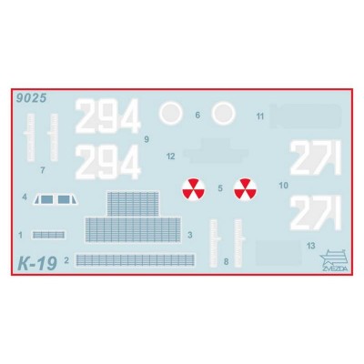 Сборная модель ZVEZDA Советская атомная подводная лодка К-19, 1/350