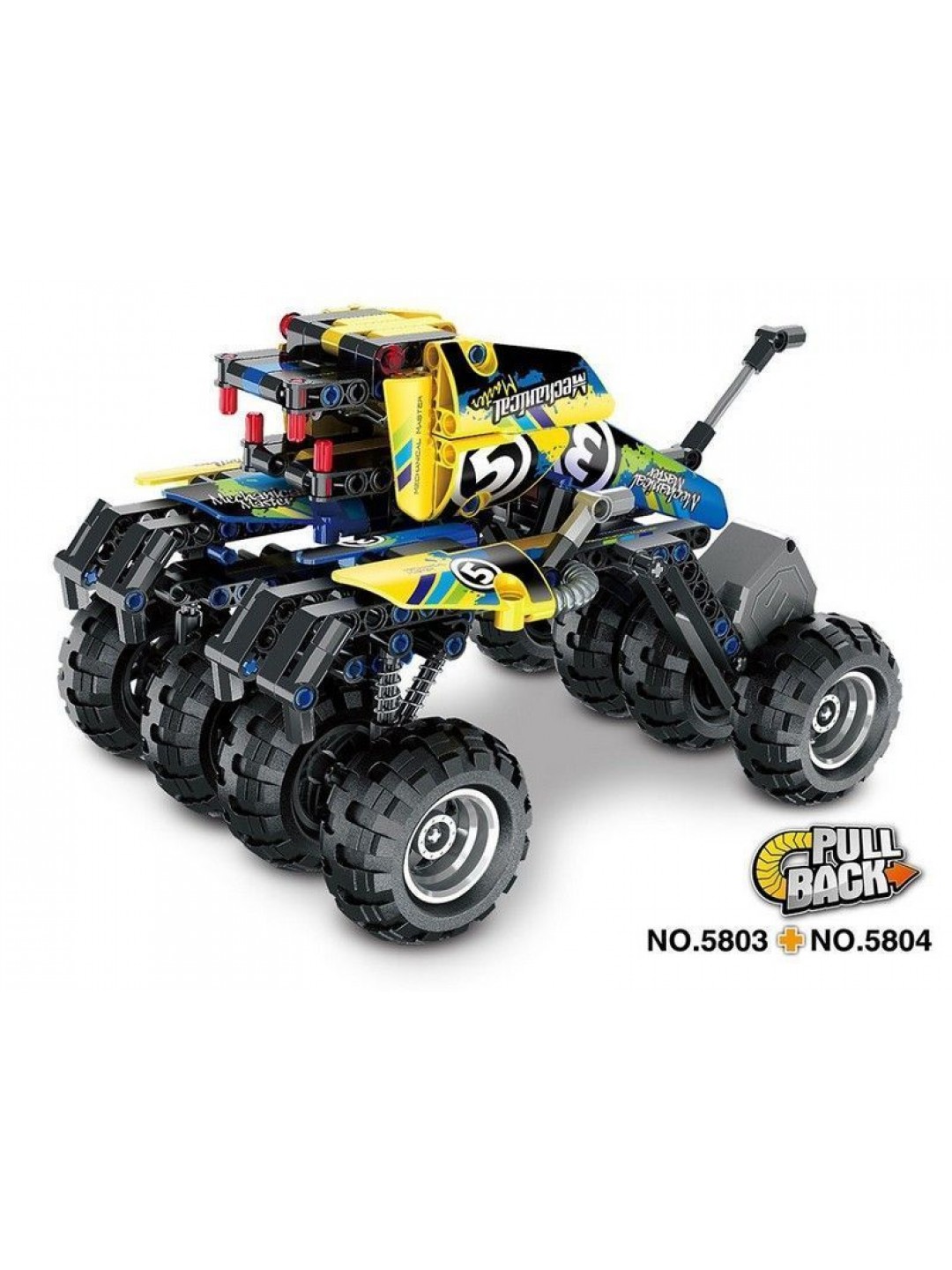 Конструктор Qihui Mechanical Master Монстр-трак Киборг совместим с QH5803, инерц. (199 деталей)