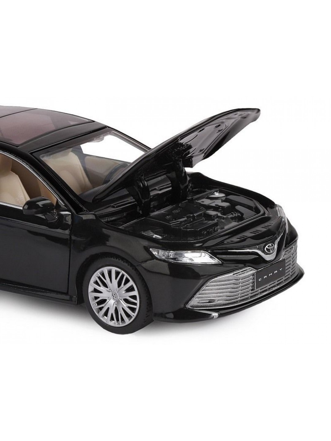 Машина "АВТОПАНОРАМА" Toyota Camry, черный, 1/32, свет, звук, инерция, в/к 17,5*13,5*9 см
