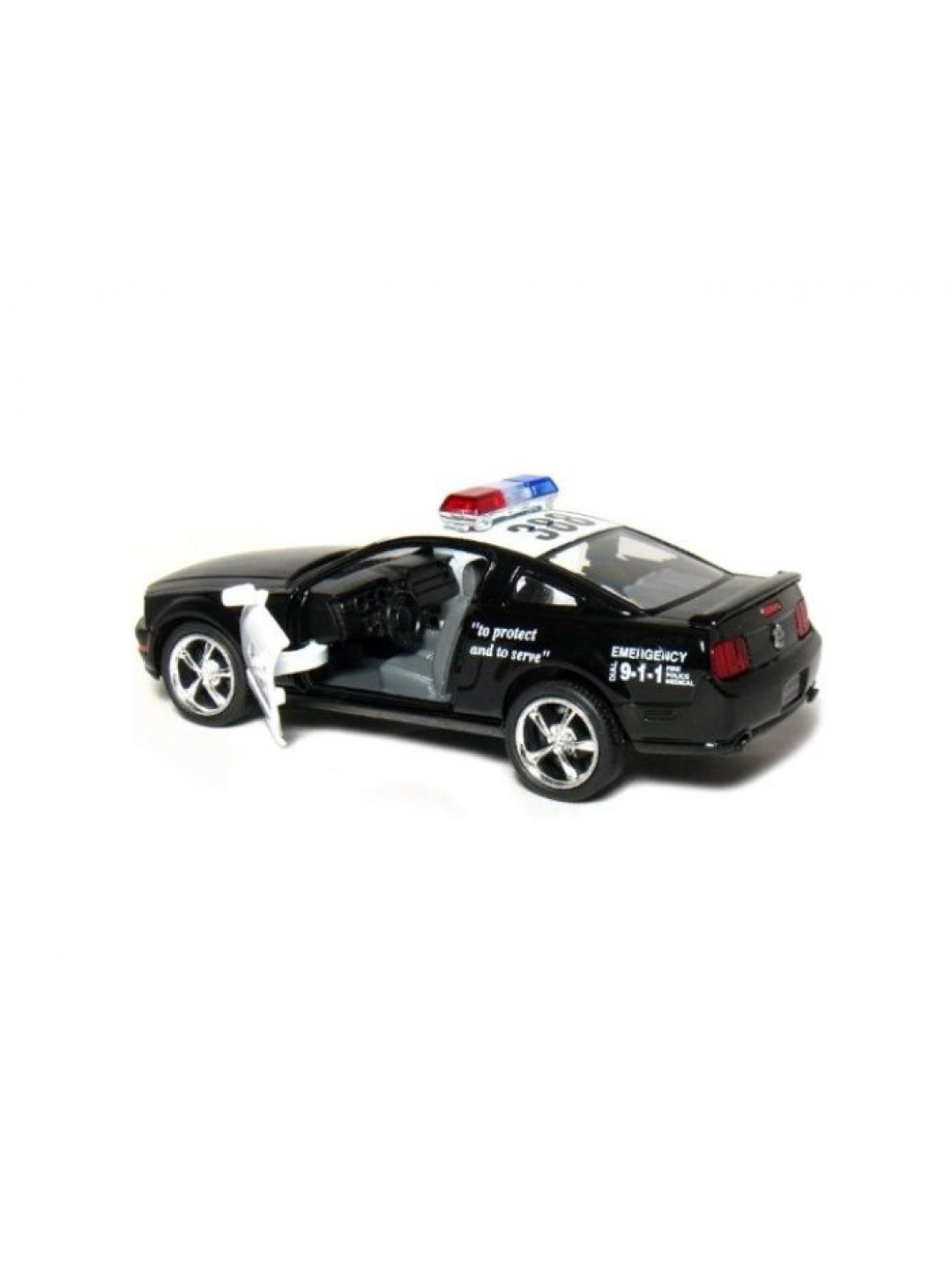 Машина Kinsmart 1:38 FORD Mustang GT Police инерция (1/12шт.) б/к