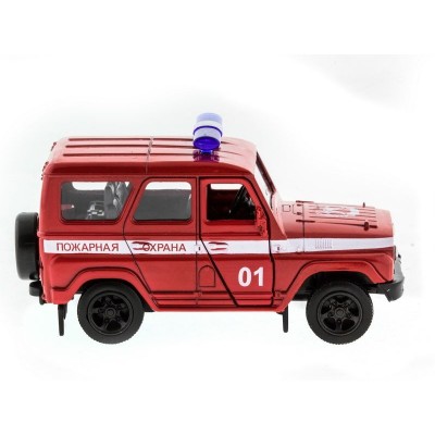 Машина "АВТОПАНОРАМА" инерц. УАЗ-469 (пожарная) 1/50, в/к 12*7*5,5 см