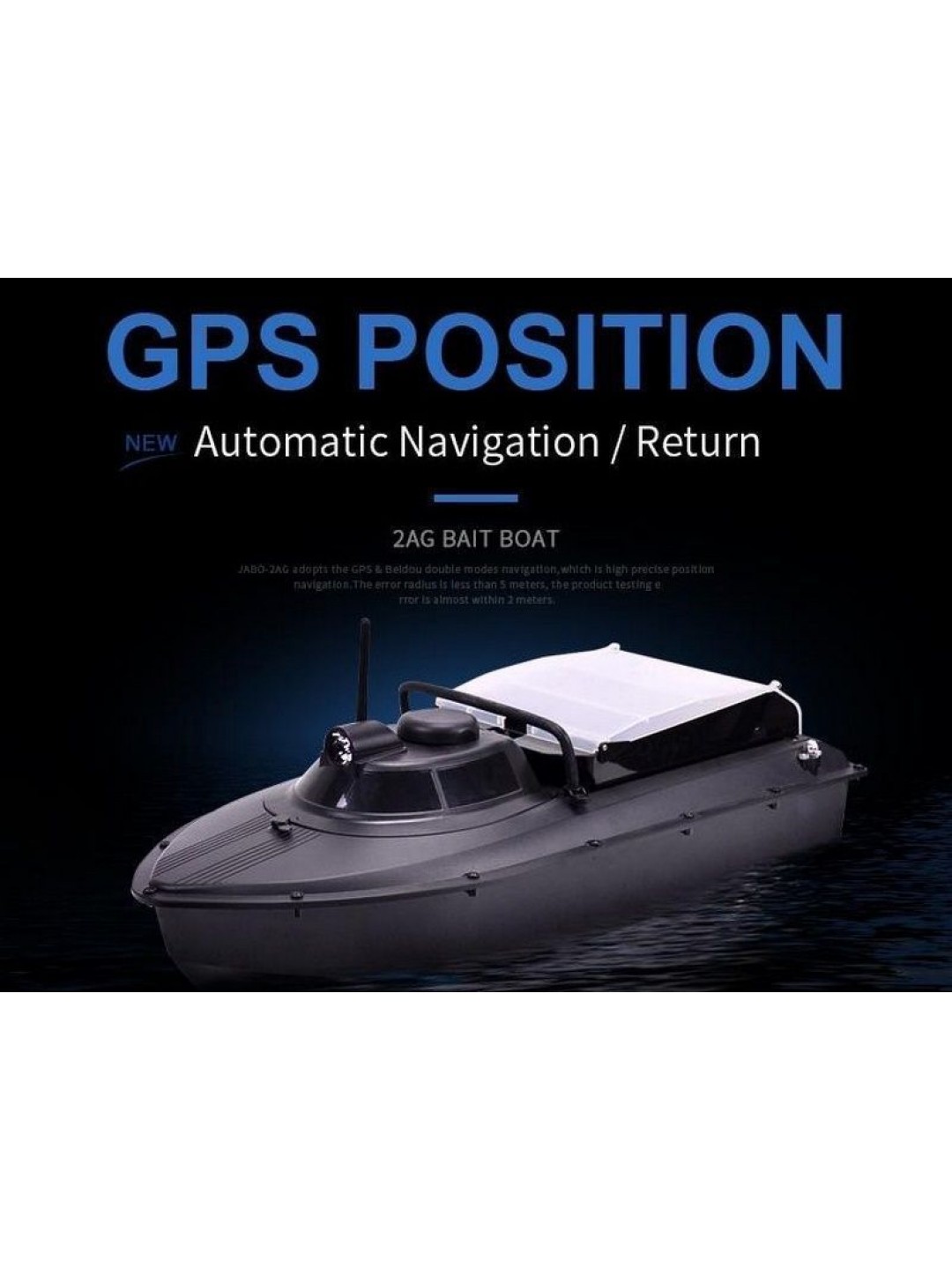 Радиоуправляемый катер для рыбалки Jabo 2AG GPS 2.4G RTR