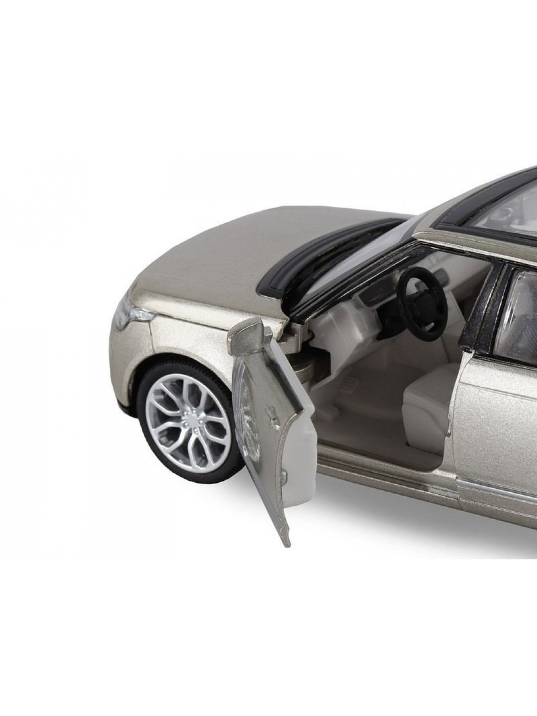 Машина "АВТОПАНОРАМА" 2013 Range Rover, золотой, 1/34, свет, звук, инерция, в/к 17,5*13,5*9 см