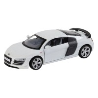 Машина "АВТОПАНОРАМА" Audi R8 GT, белый, 1/32, свет, звук, инерция, в/к 17,5*13,5*9 см