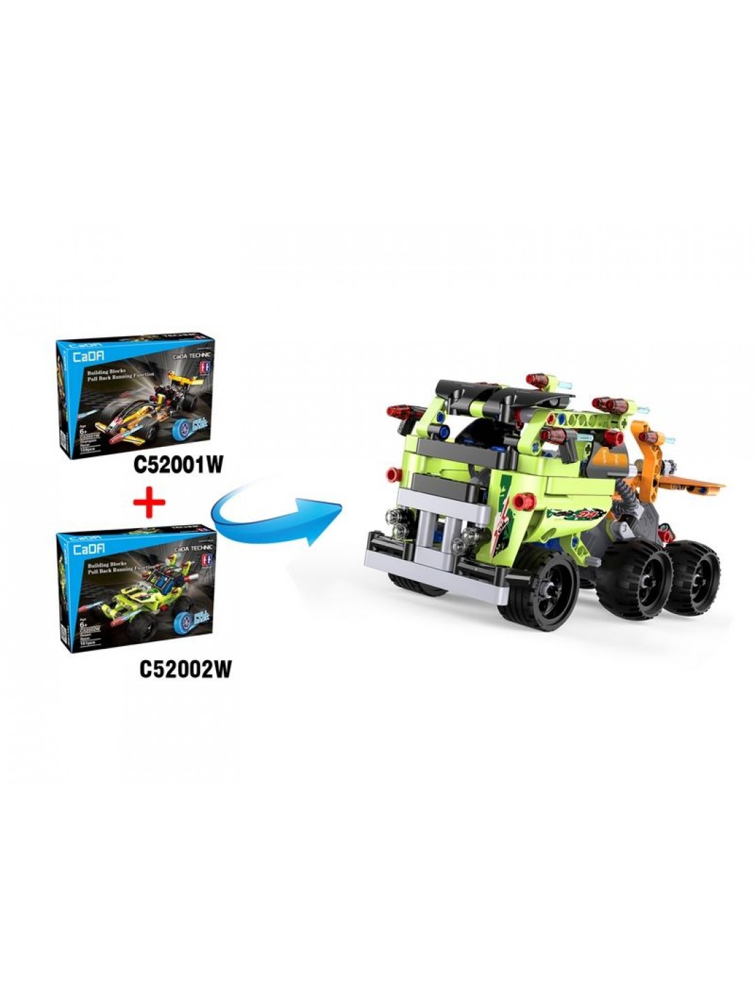 Конструктор CaDA Technic гоночный болид совместим с C52002W, инерционный (159 деталей)