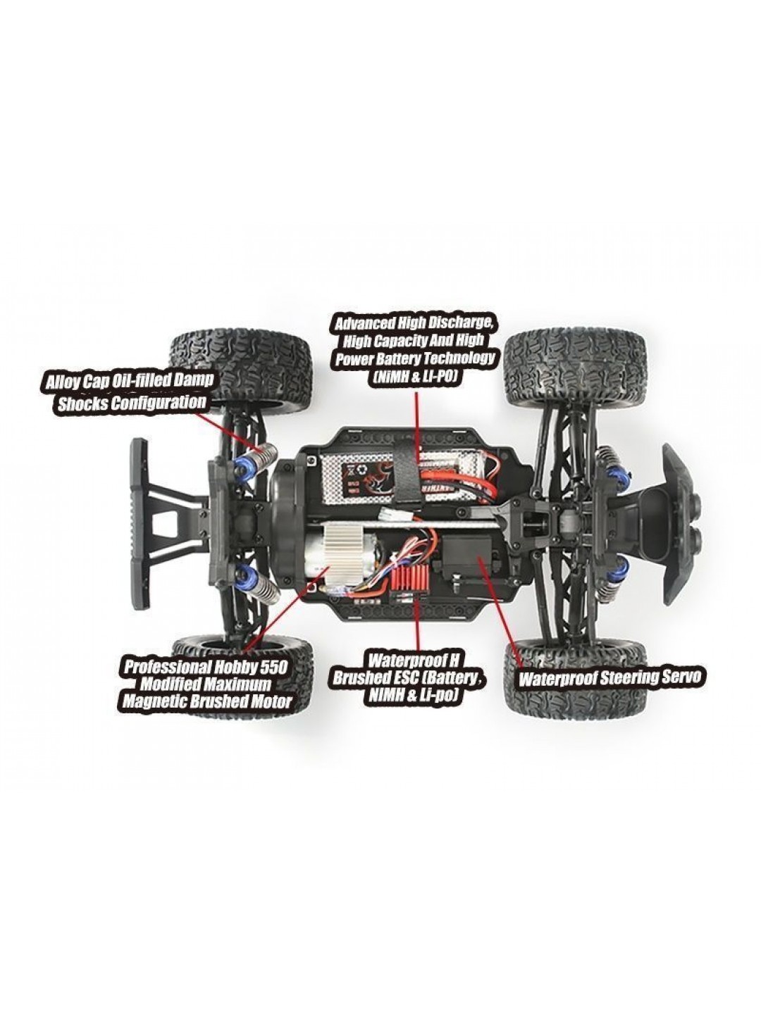 Радиоуправляемый монстр Remo Hobby MMAX (синий) 4WD 2.4G 1/10 RTR