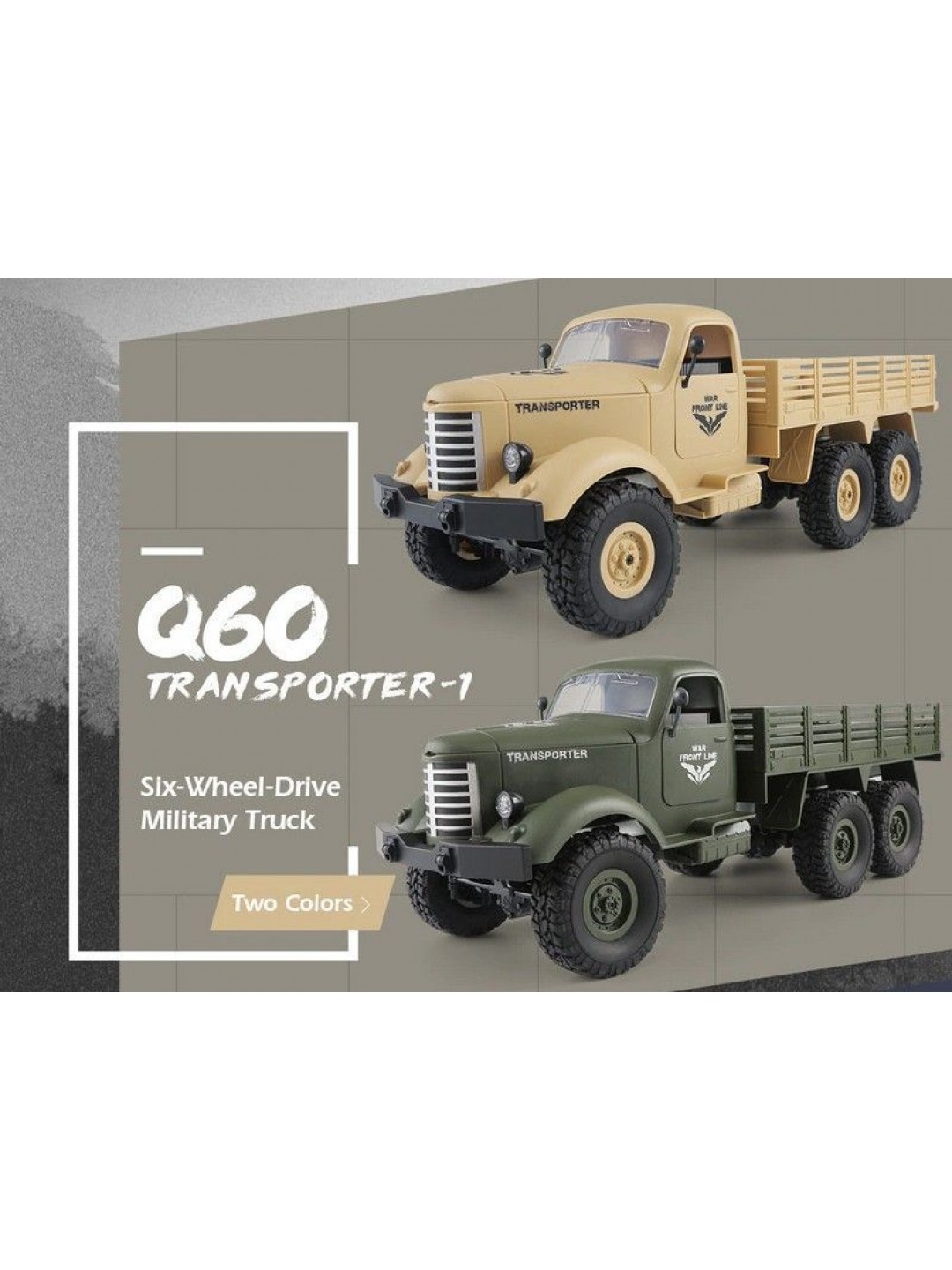 Радиоуправляемая машина JJRC Q60 Transporter (зеленый) 6WD 2.4G 1/16 RTR
