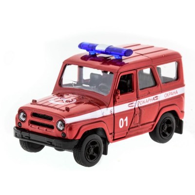 Машина "АВТОПАНОРАМА" инерц. УАЗ-469 (пожарная) 1/50, в/к 12*7*5,5 см