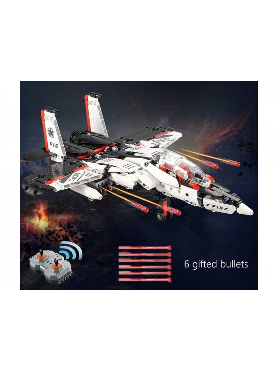 Радиоуправляемый конструктор CADA 2 в 1 трансформер F15-EagleBot (917 деталей)