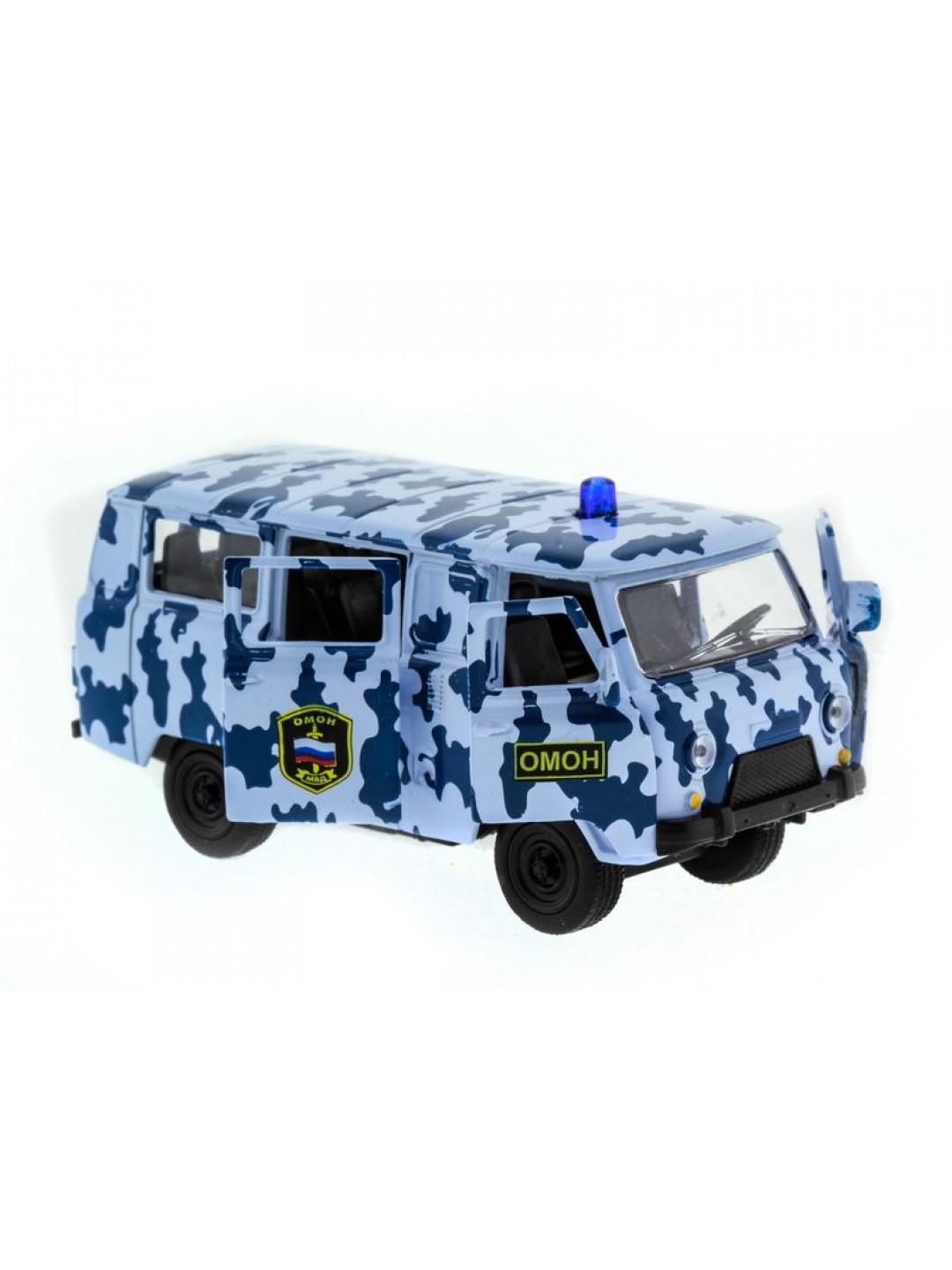 Машина "АВТОПАНОРАМА" инерц. УАЗ-452 (ОМОН) 1/50, в/к 12*7*5,5 см