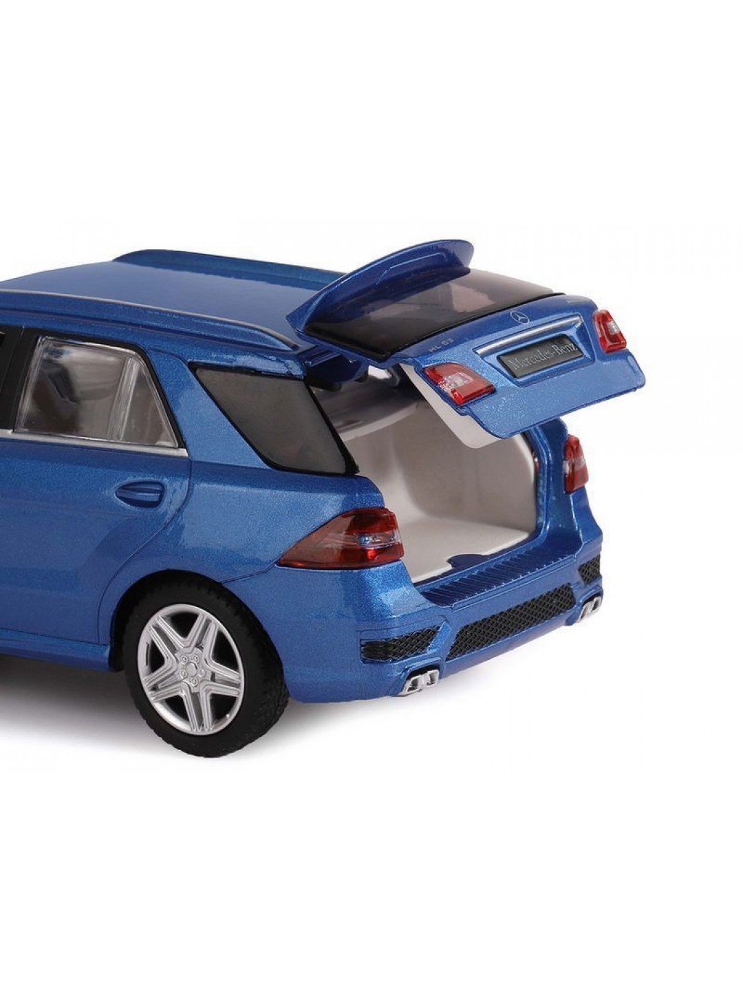 Машина "АВТОПАНОРАМА" Mercedes-Benz ML63 AMG, синий, 1/32, свет, звук, инерция, в/к 17,5*13,5*9 см