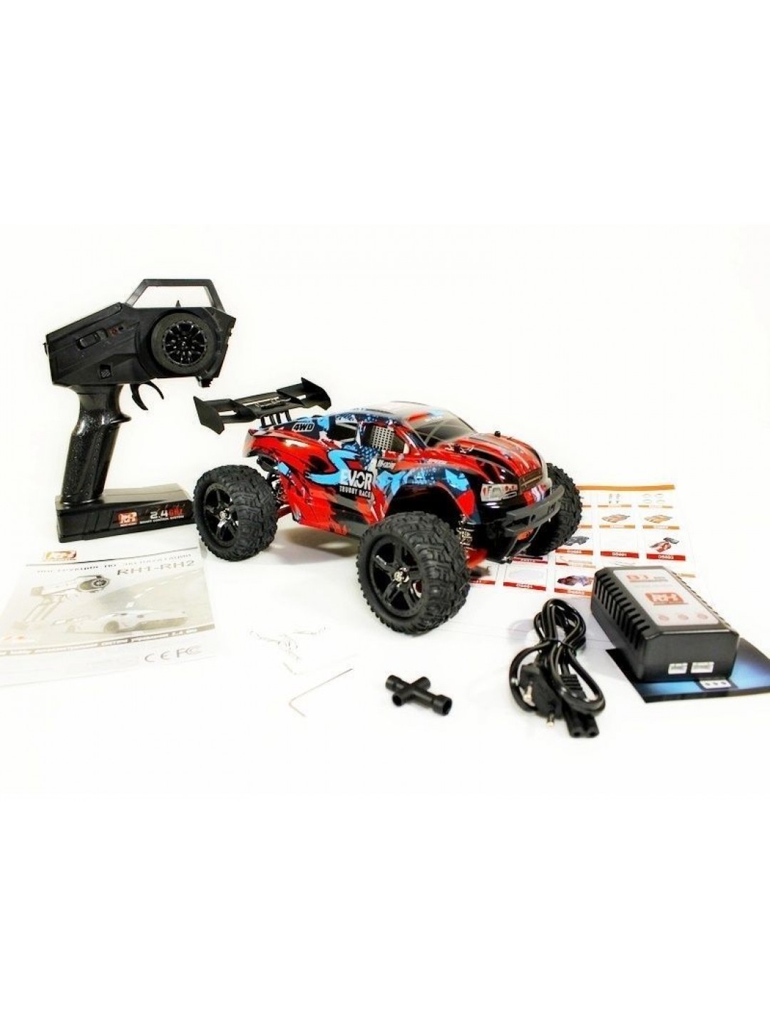 Радиоуправляемая трагги Remo Hobby S EVO-R Brushless UPGRADE (красный) 4WD 2.4G 1/16 RTR