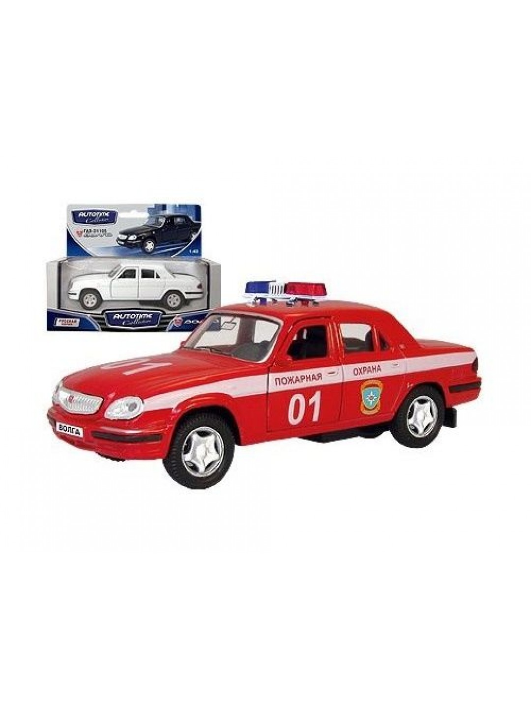 Машина Autotime "ГАЗ-31105 "ВОЛГА" пожарная охрана 1:43