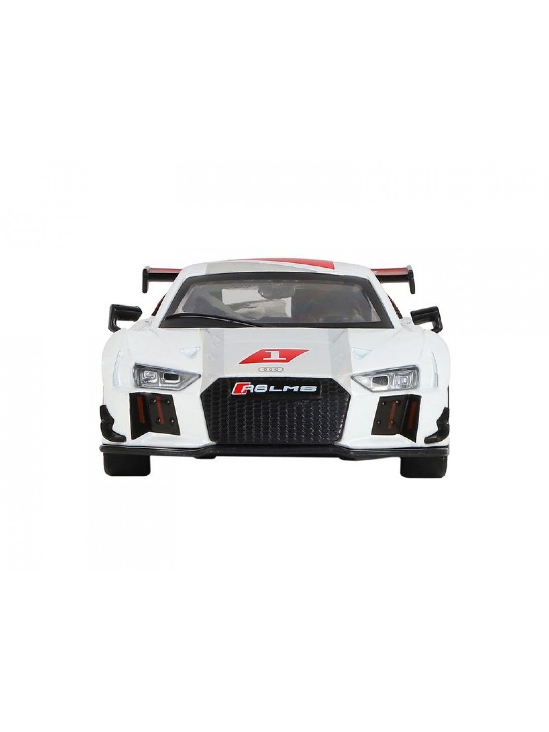 Машина "АВТОПАНОРАМА" AUDI R8, белый перламутр, 1/32, свет, звук, инерция, в/к 17,5*13,5*9 см