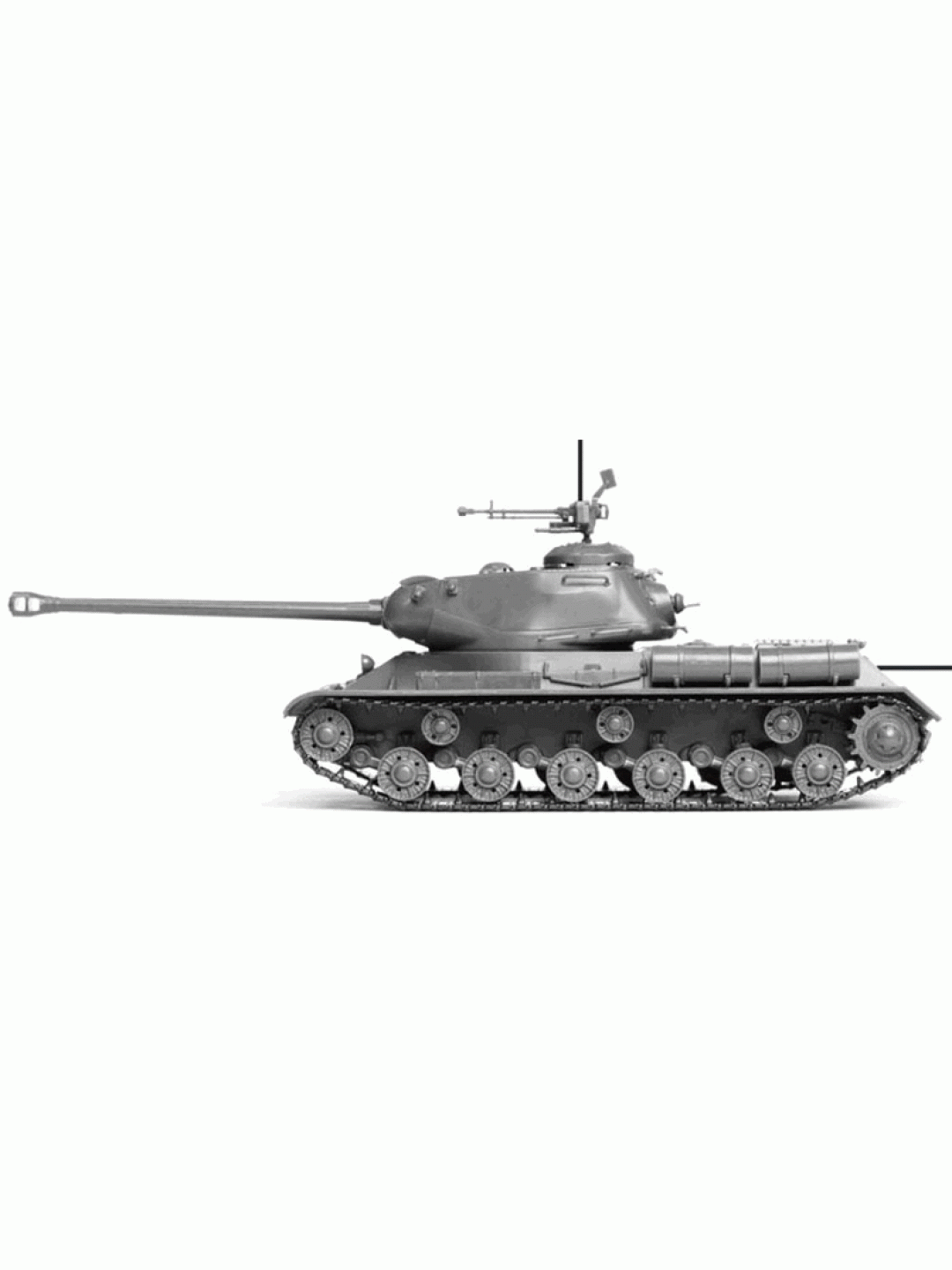 Сборная модель ZVEZDA Советский танк ИС-2 (сборка без клея), 1/72