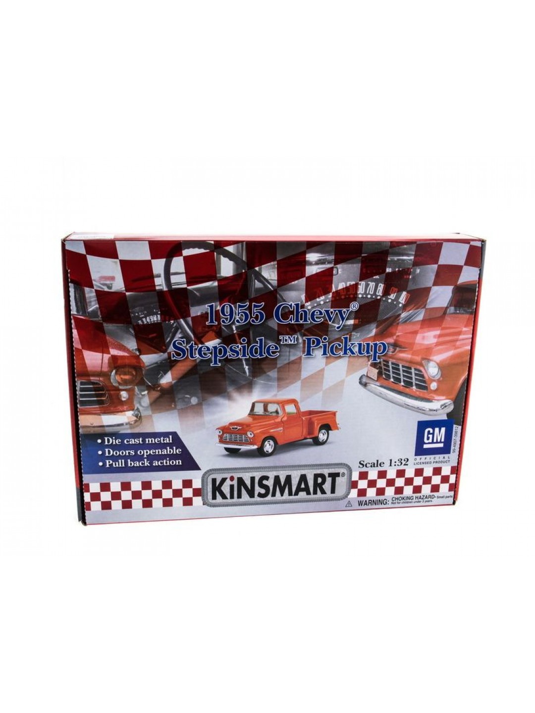 Машина Kinsmart "Chevy Stepside Pick Up" инерция (1/12шт.) 1:32 б/к