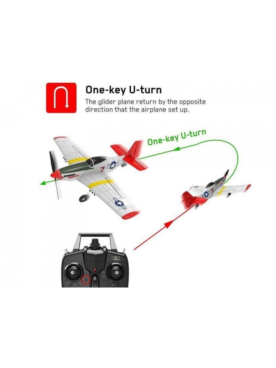Радиоуправляемый самолет Volantex RC P51D 400мм 2.4G 4ch LiPo RTF with Gyro