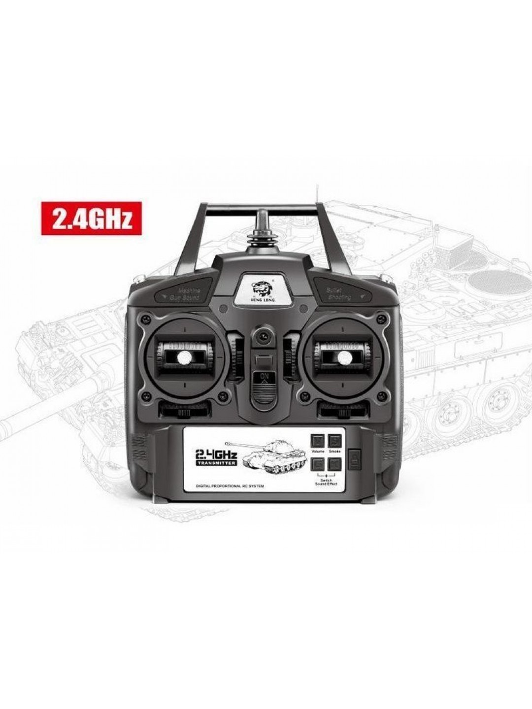 Радиоуправляемый танк Heng Long King Tiger (башня Porsche) Original V6.0  2.4G 1/16 RTR