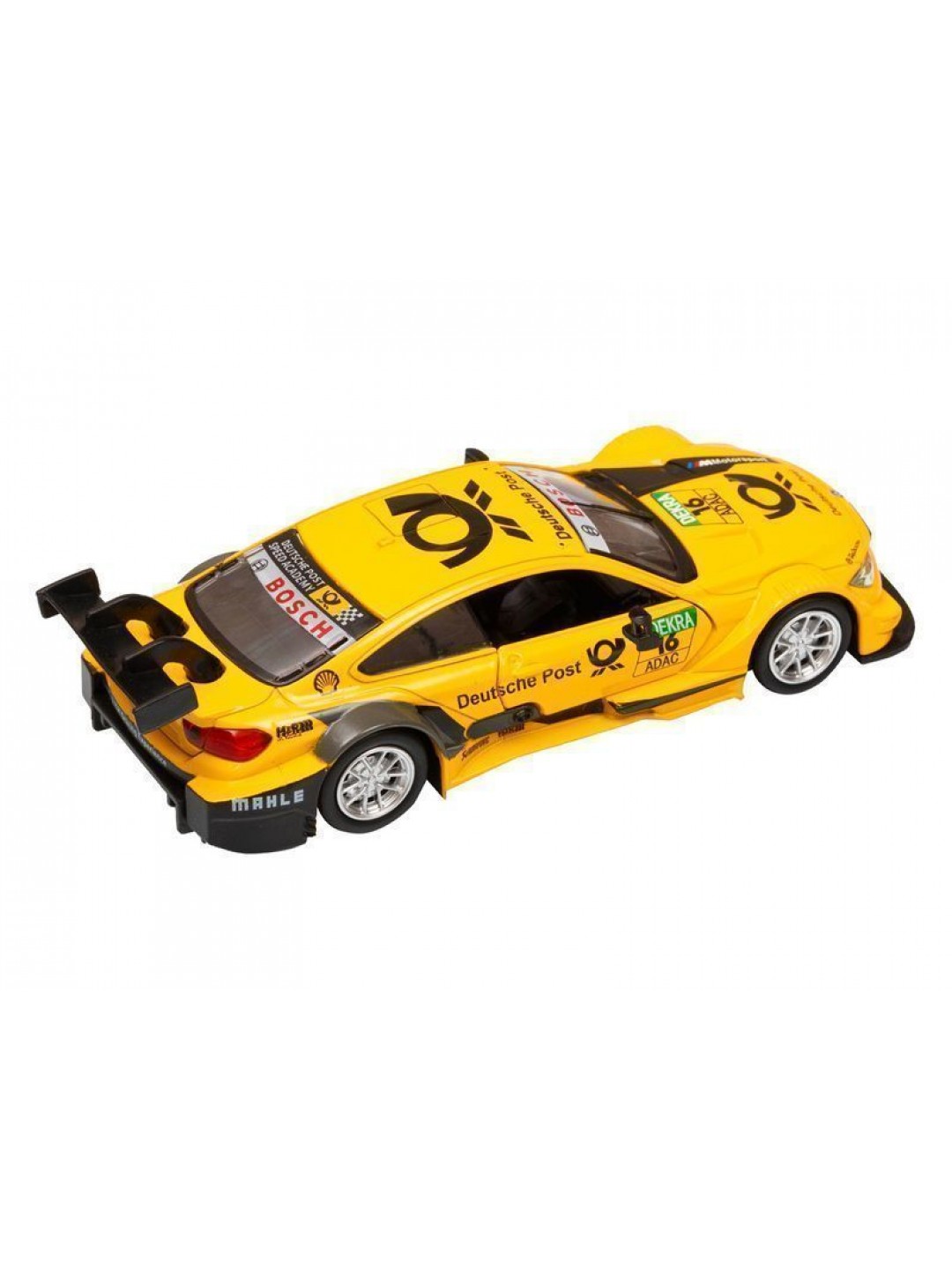 Машина "АВТОПАНОРАМА" BMW M4, 1/44, желтый, инерция, откр. двери, в/к 17,5*12,5*6,5 см