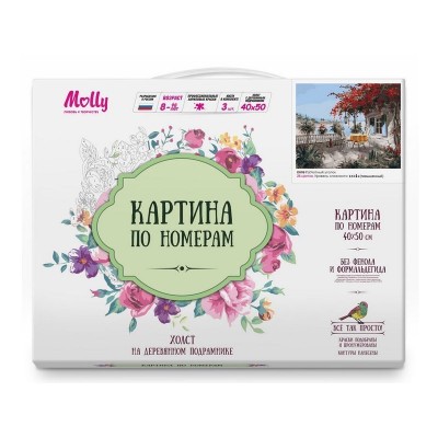 Картина по номерам 40х50 Уютный уголок (25 цветов)