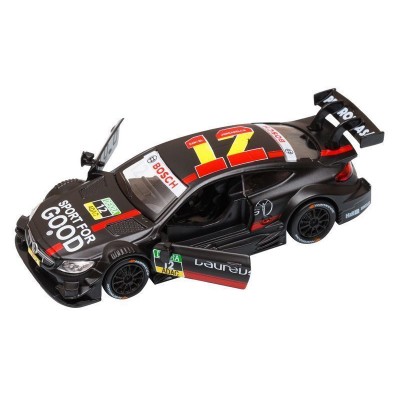 Машина "АВТОПАНОРАМА" Mercedes-AMG C 63 DTM, черный, 1/42, инерция, откр двери, в/к 17,5*12,5*6,5