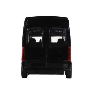 Машина "АВТОПАНОРАМА" Ford Transit, черный, 1/52, инерция, откр. двери, в/к 17,5*12,5*6,5 см