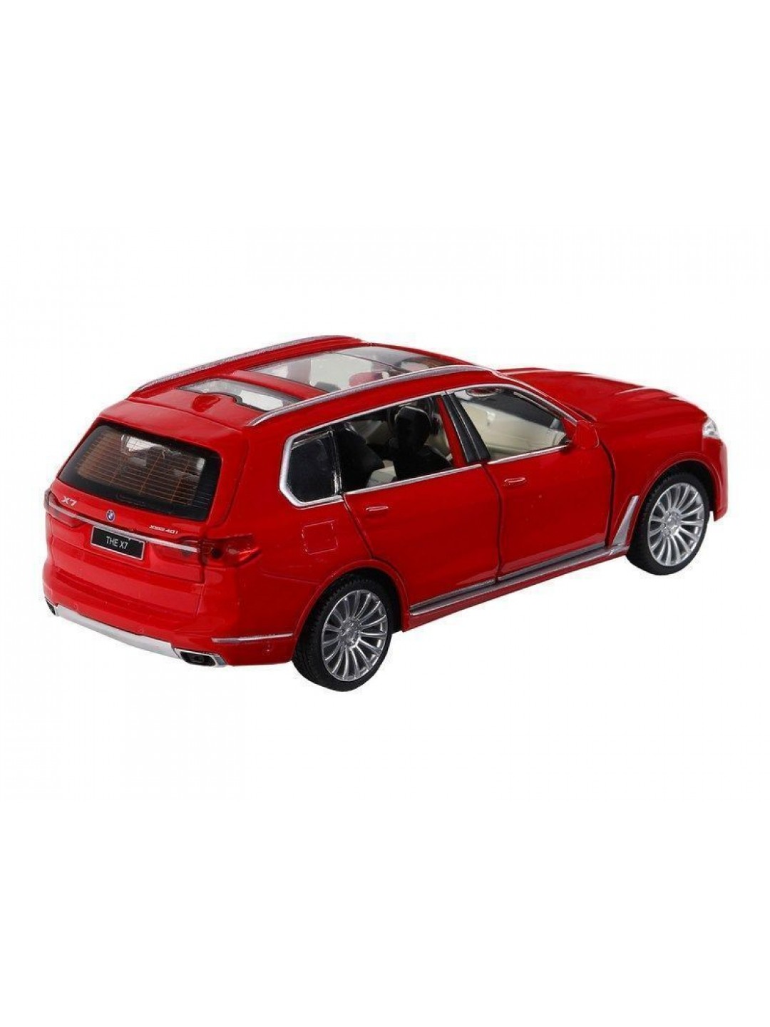 Машина "АВТОПАНОРАМА" BMW X7, красный, 1/32, свет, звук, инерция, в/к 17,5*13,5*9 см