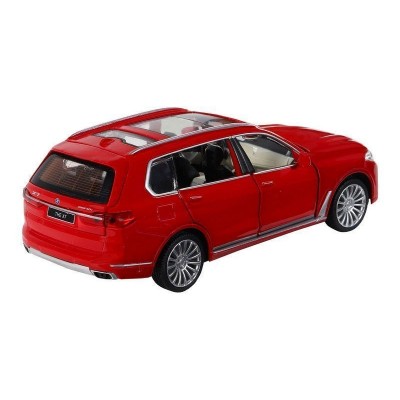 Машина "АВТОПАНОРАМА" BMW X7, красный, 1/32, свет, звук, инерция, в/к 17,5*13,5*9 см